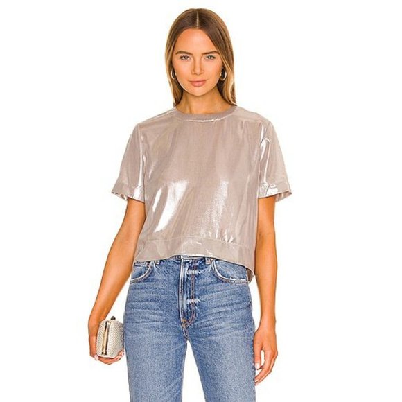 rag & bone Tops - rag & bone Gia Metallic Crop Top M